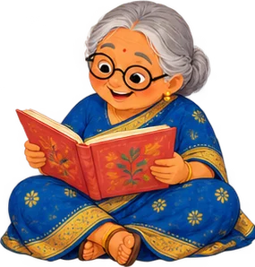 Nani reading a book